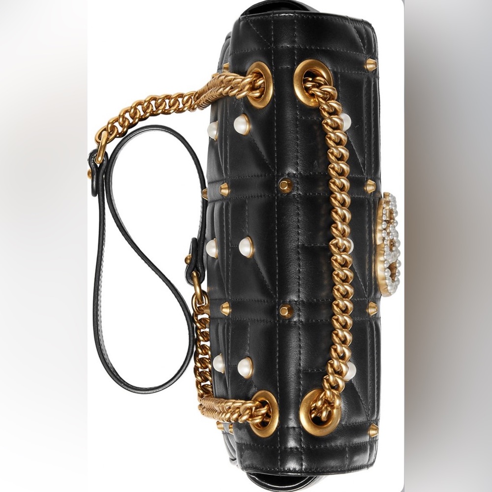 GUCCI ©️Runway Marmont Pearl Flap Bag Large 😍💗💘🤩🤩 - Picture 6 of 8
